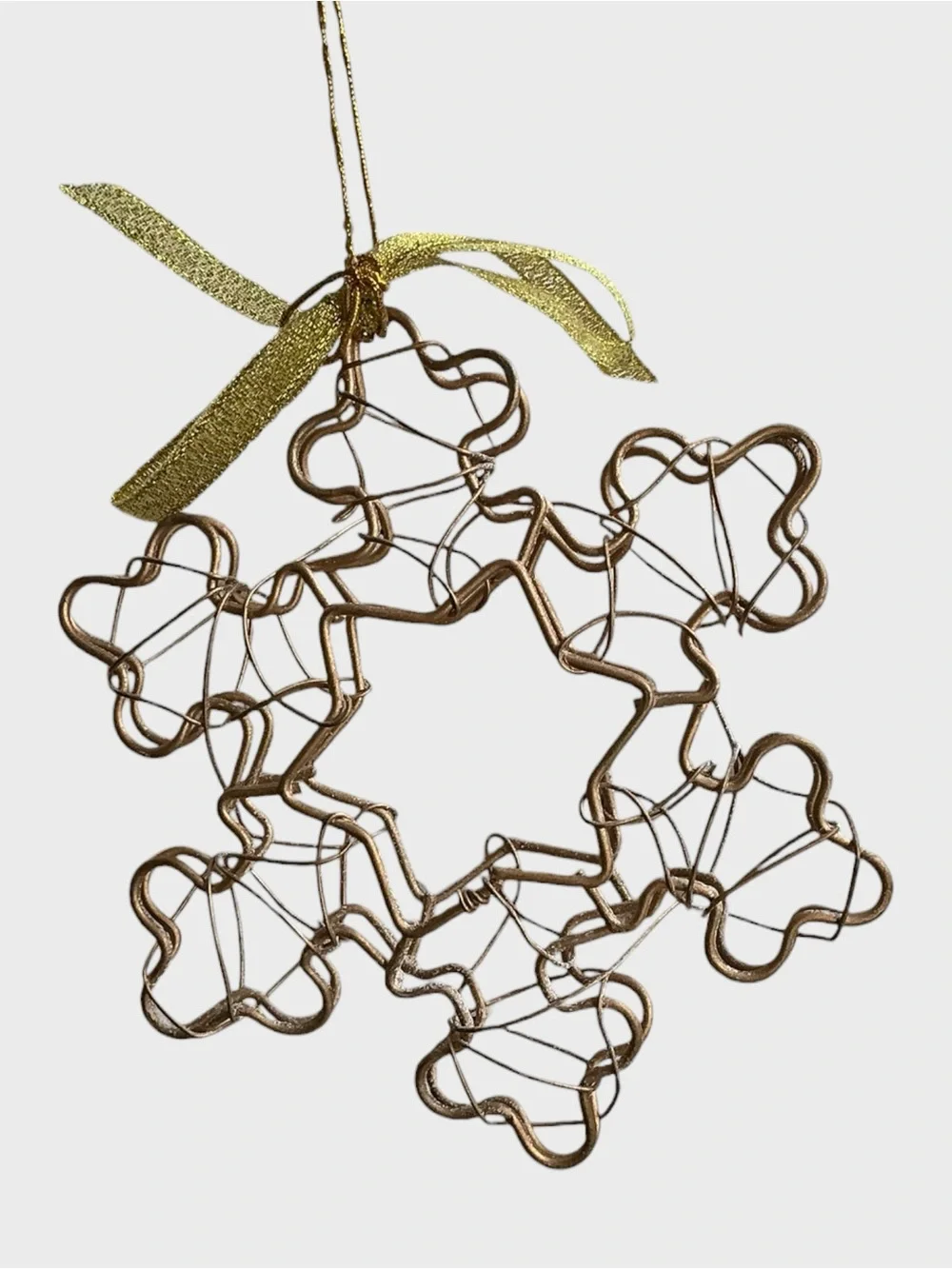 Vintage Christmas ornaments, wire wood, farmhouse, religious cross